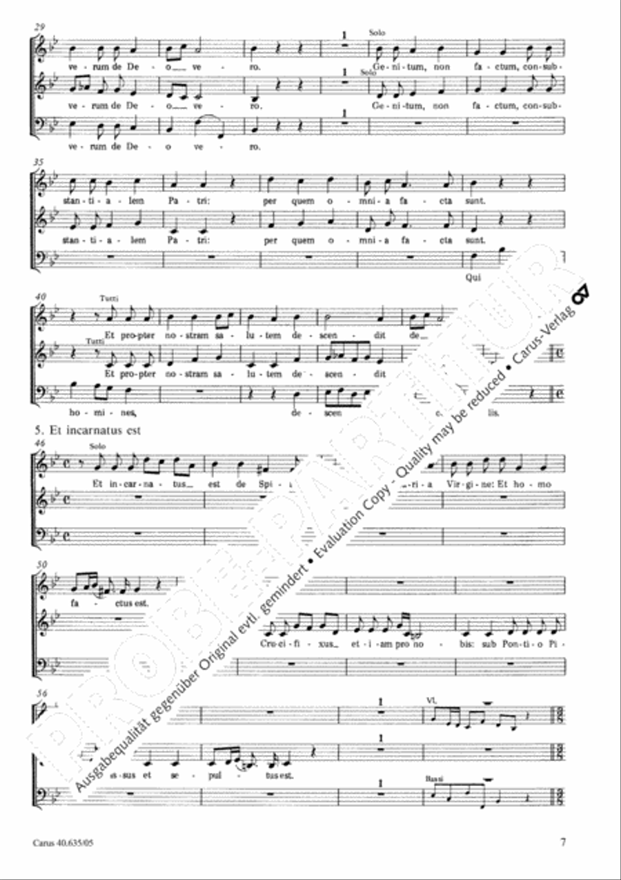 Missa civilis in B Missa civilis in B 3-Part scores gallery preview page 8