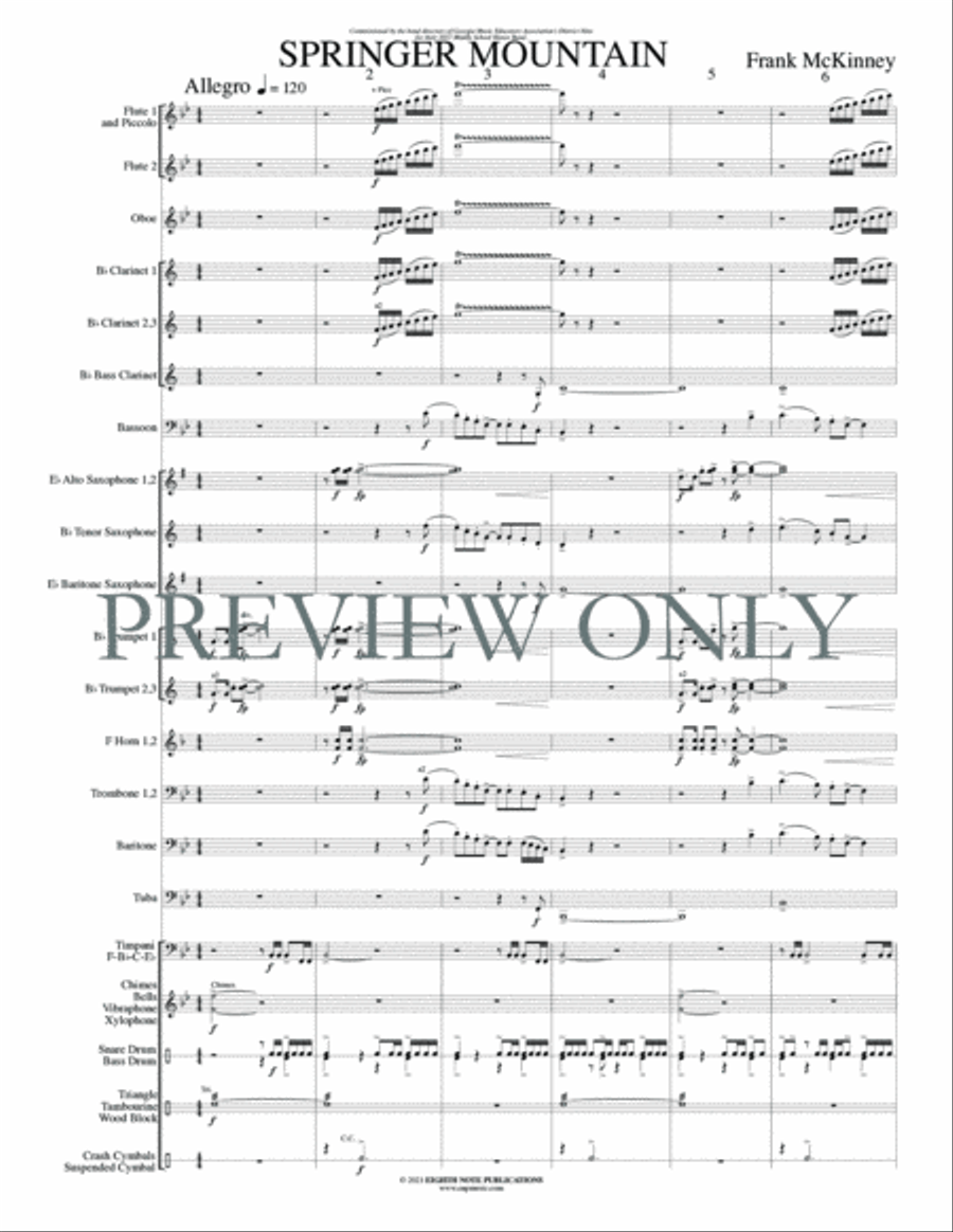 Springer Mountain Concert Band scores gallery preview page 4