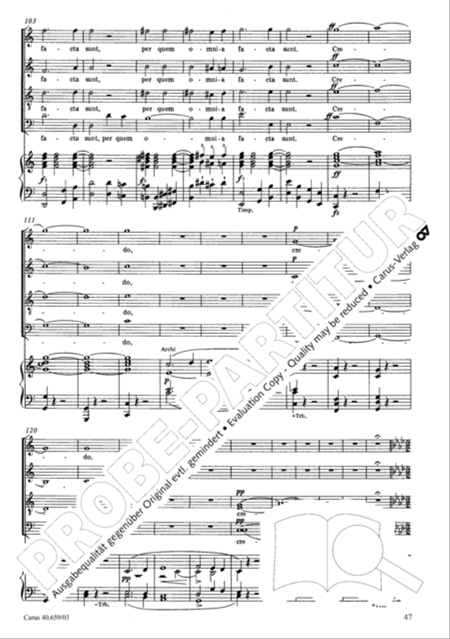 Mass in A flat major (Messe in As) 4-Part scores gallery preview page 48