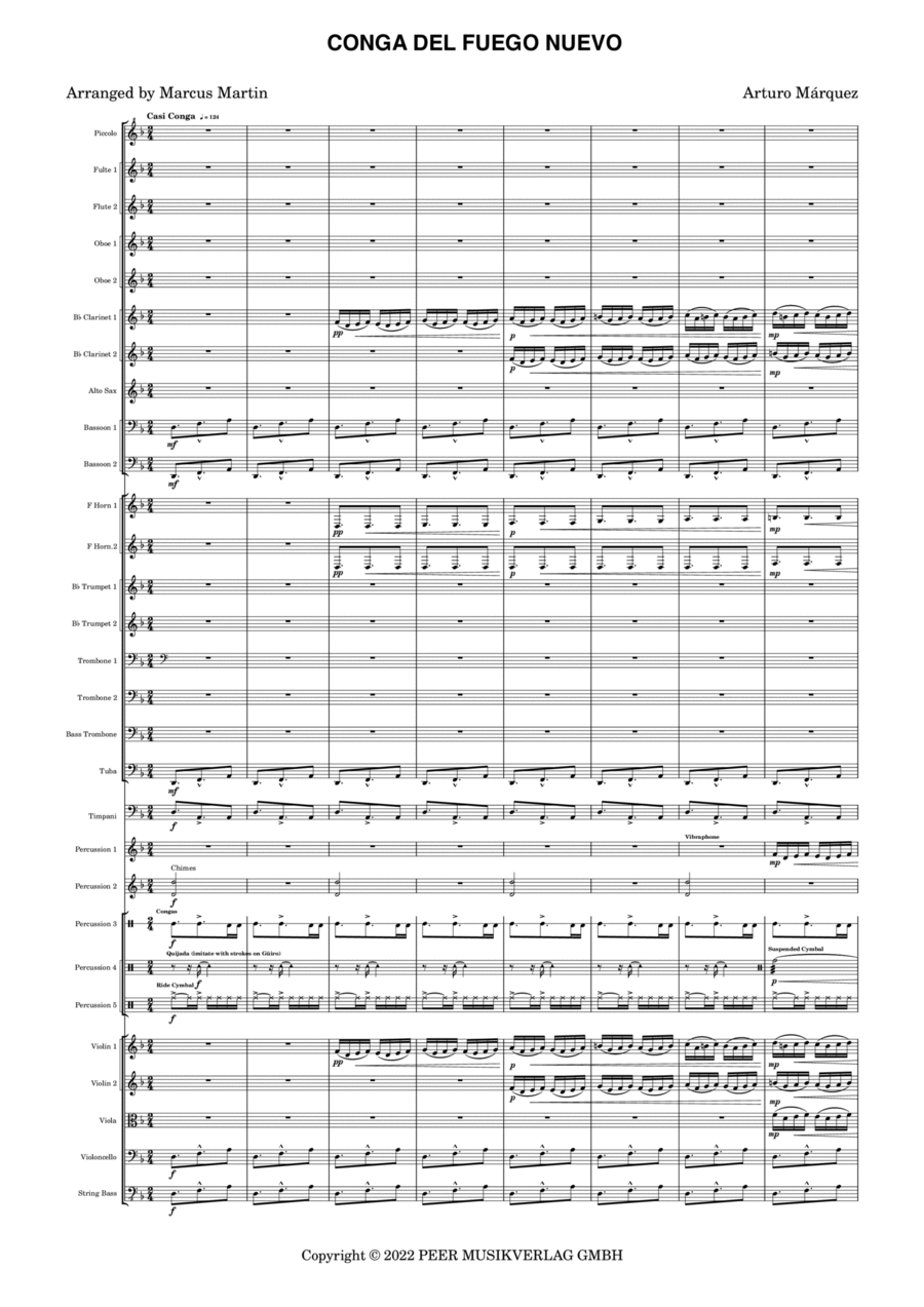 Conga Del Fuego Nuevo Full Orchestra scores gallery preview page 1