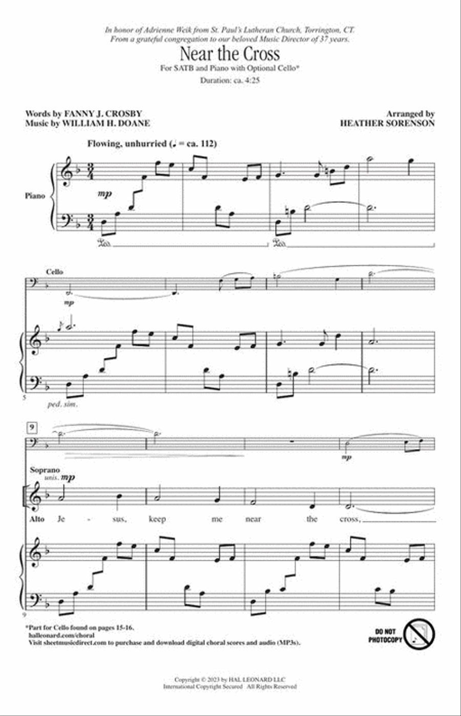 Near the Cross 4-Part scores gallery preview page 3