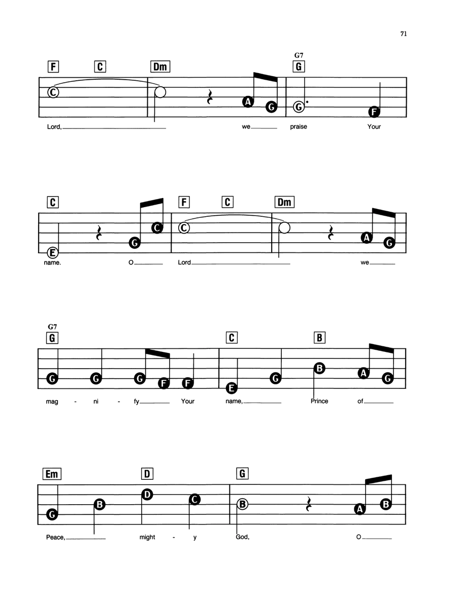 How Majestic Is Your Name Electronic Keyboard scores gallery preview page 2