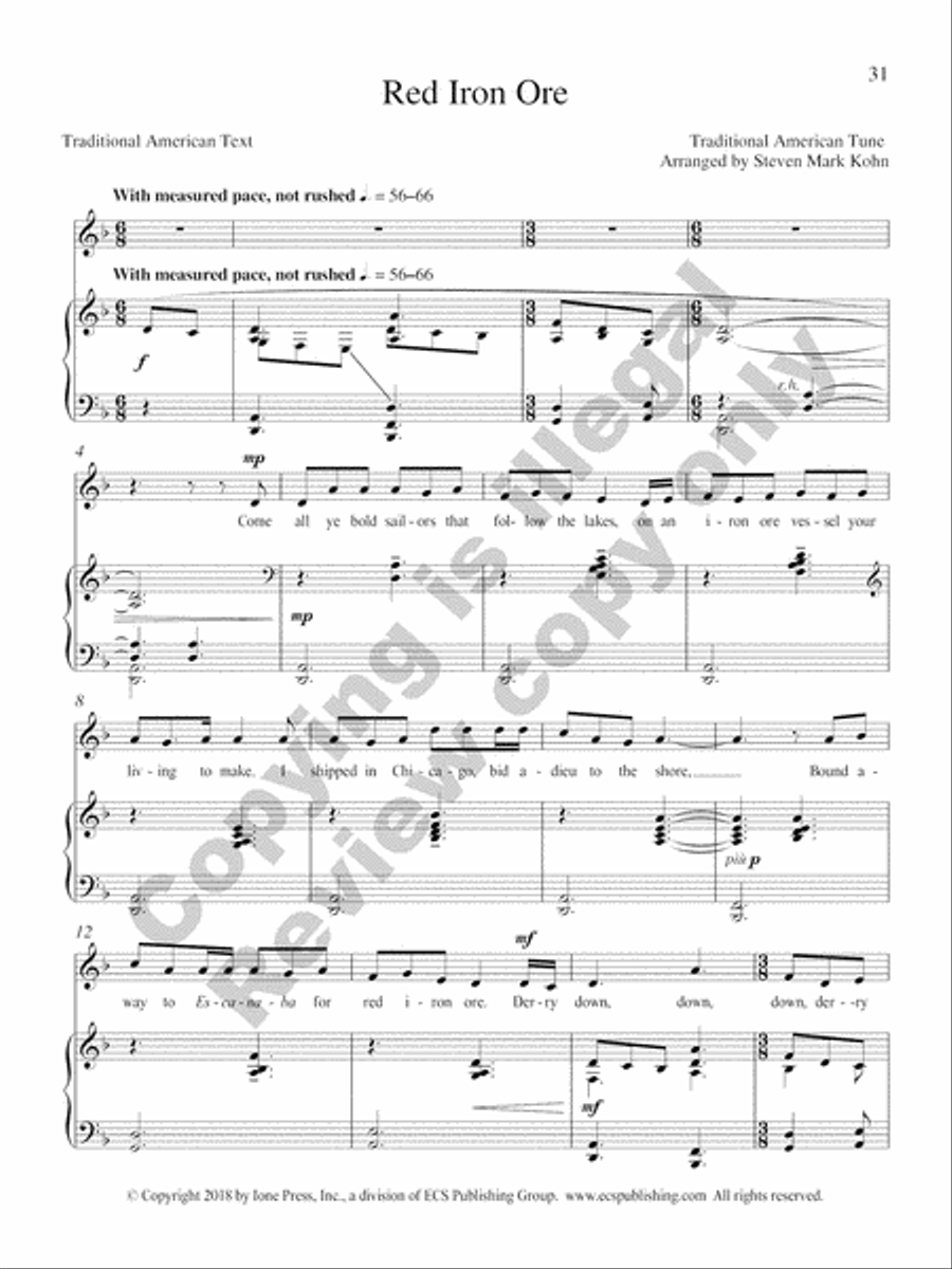 American Folk Set Low Voice scores gallery preview page 37
