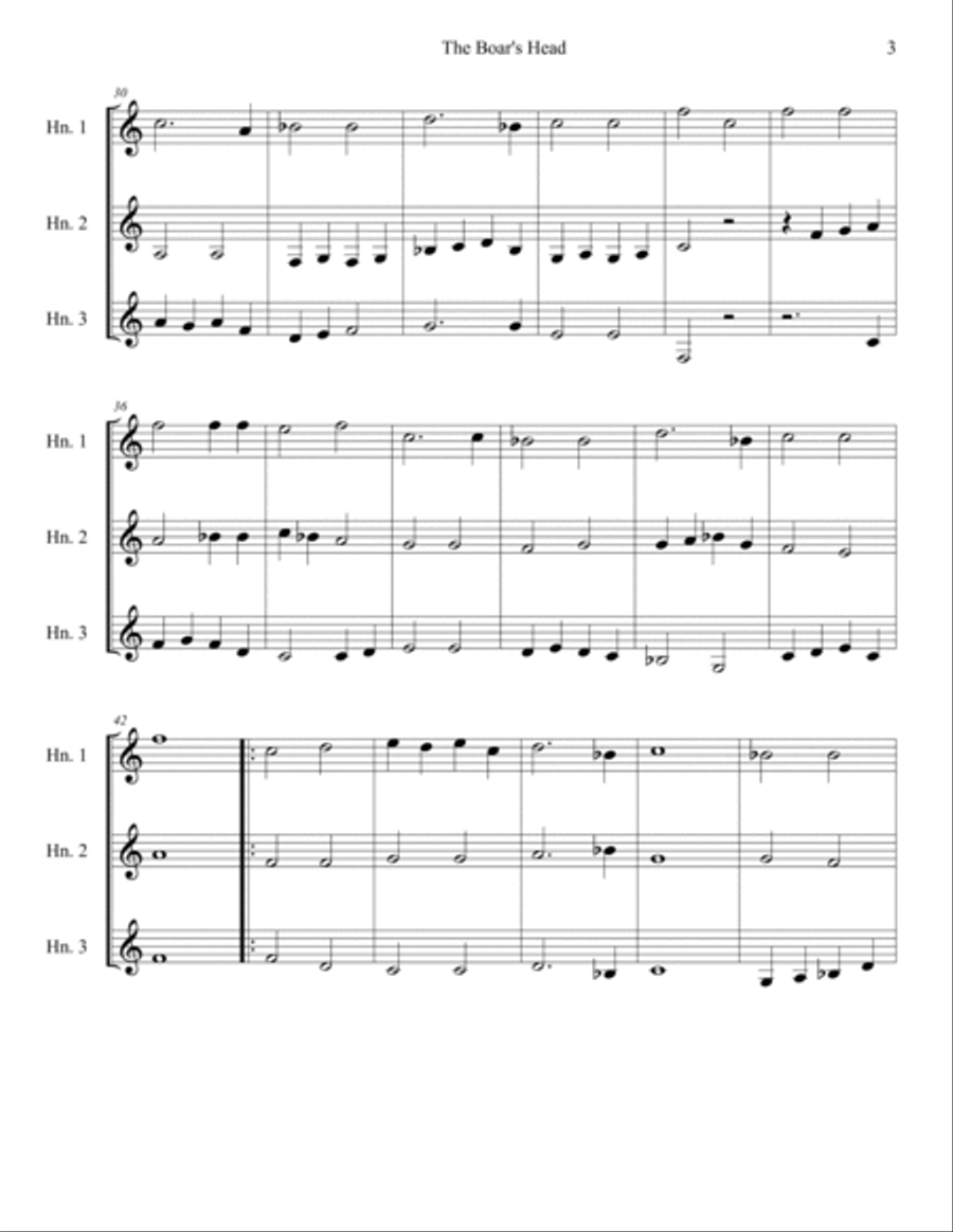 The Boar's Head Brass Ensemble scores gallery preview page 3
