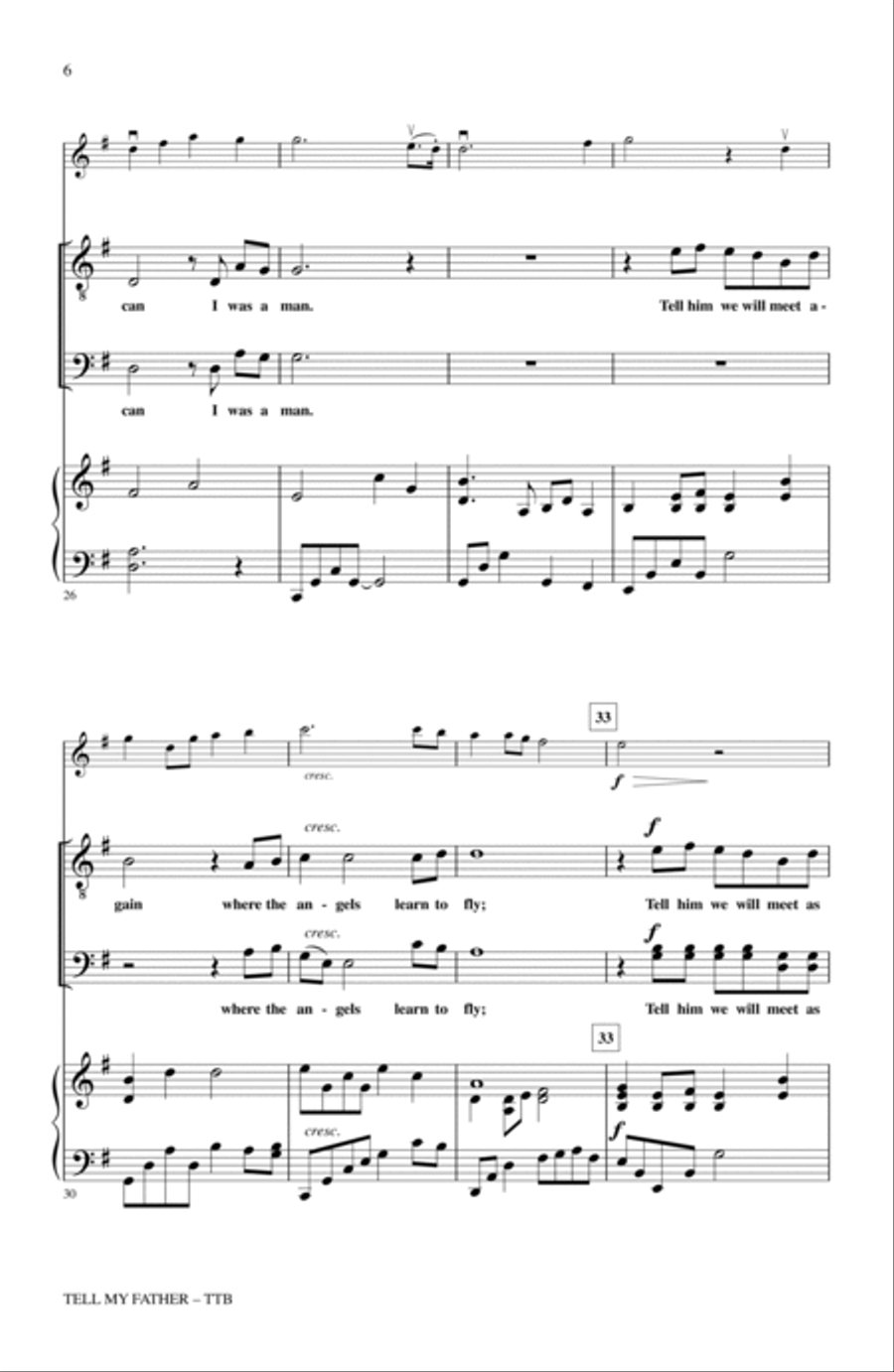 Tell My Father (from The Civil War: An American Musical) (arr. Andrea Ramsey)