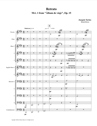 Retrato (Mvt. 1 from Álbum de viaje, Op.15) by Juaquín Turina (Double Reed Choir + Fl,Picc)