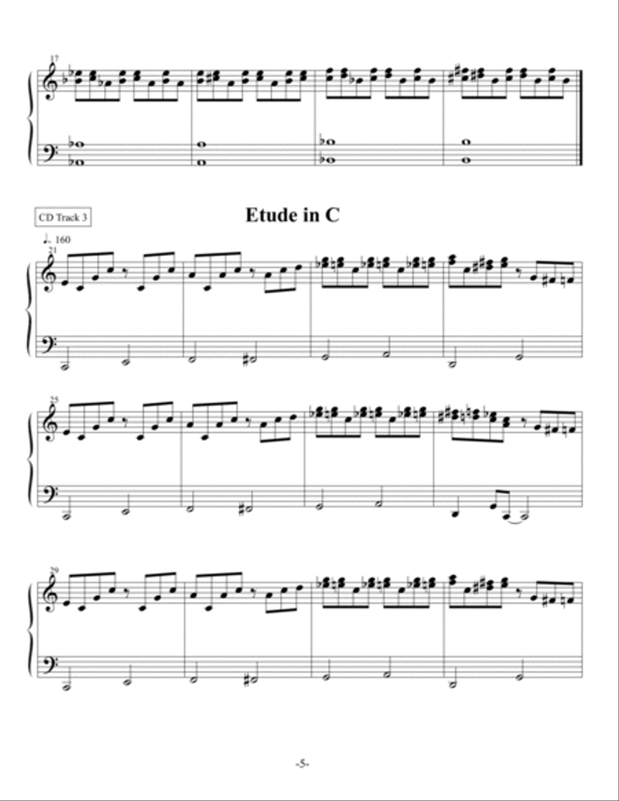Jazz Piano Etudes and Exercises