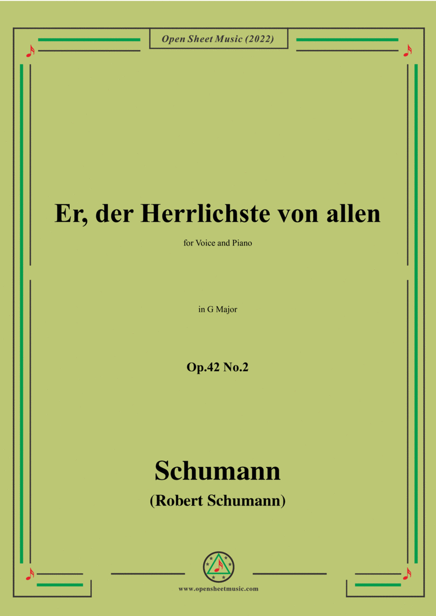 Schumann-Er,der Herrlichste von allen,Op.42 No.2,in G Major image number null