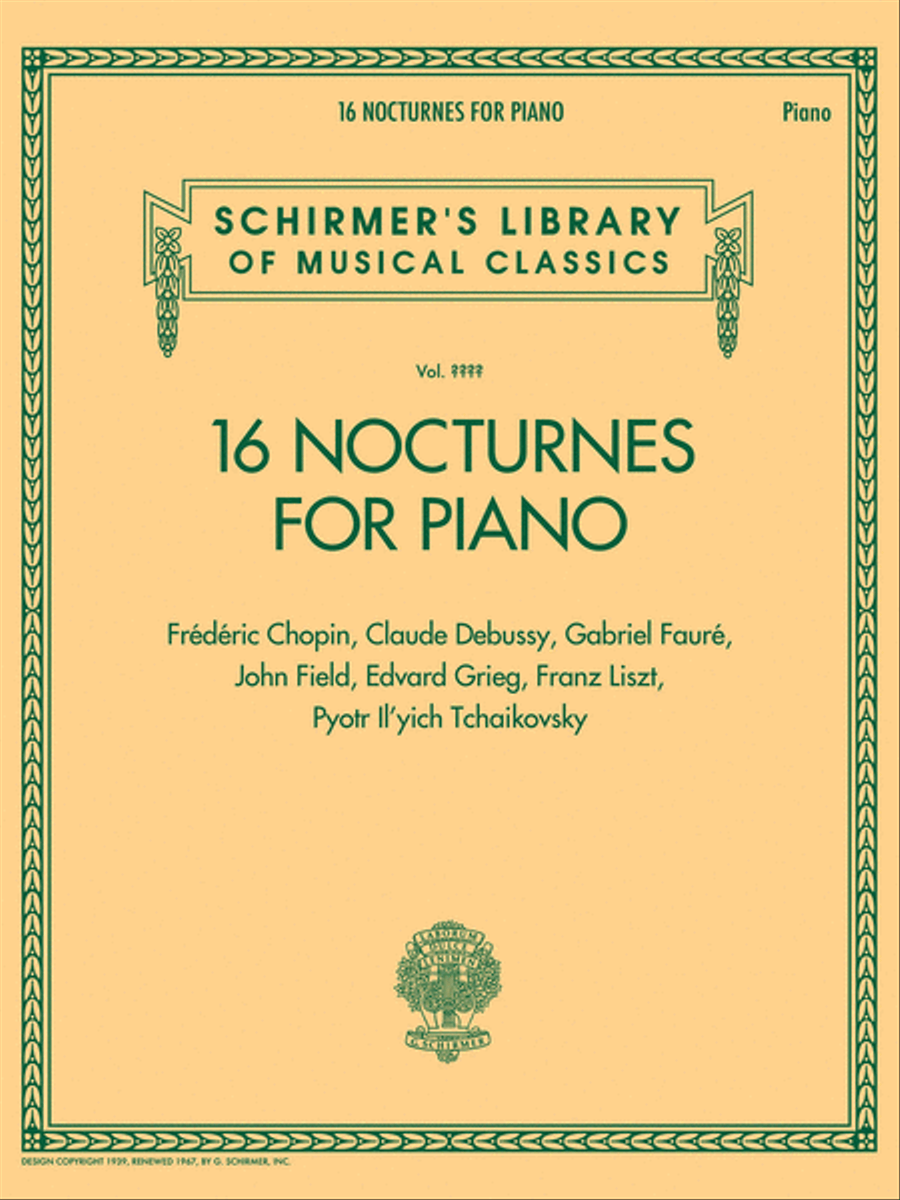 16 Nocturnes for Piano Piano Solo scores gallery preview page 1