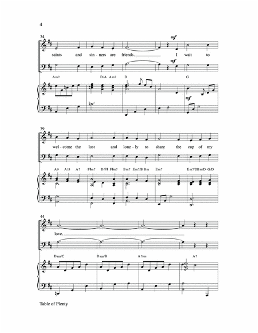 Table of Plenty 4-Part scores gallery preview page 4