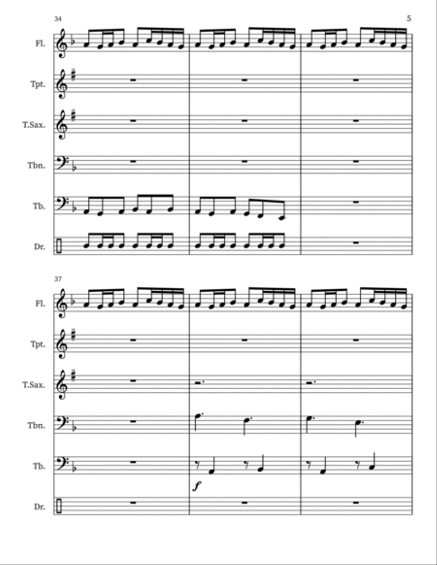 Stormy Seas Small Ensemble scores gallery preview page 5