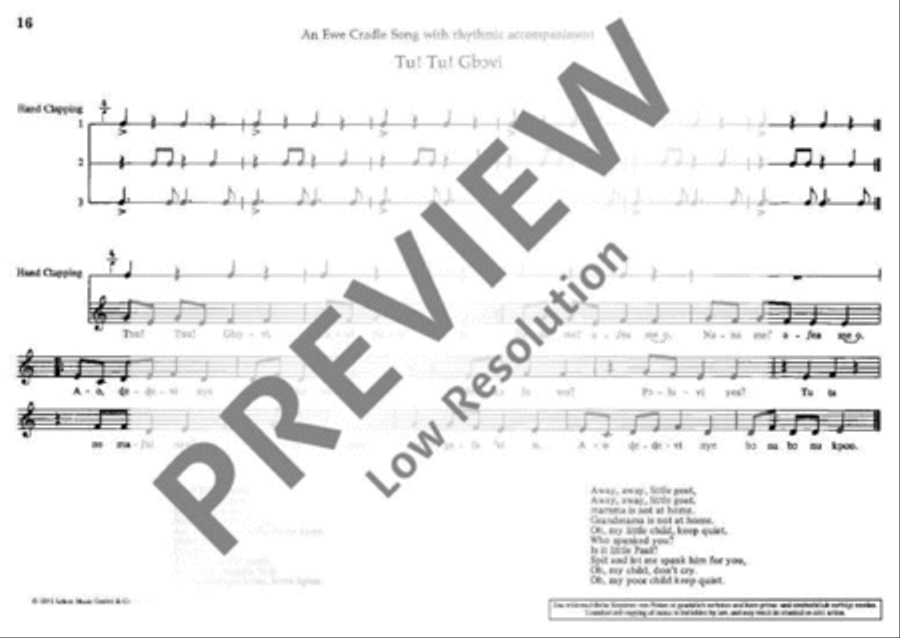 African Songs and Rhythms for Children Voice scores gallery preview page 17