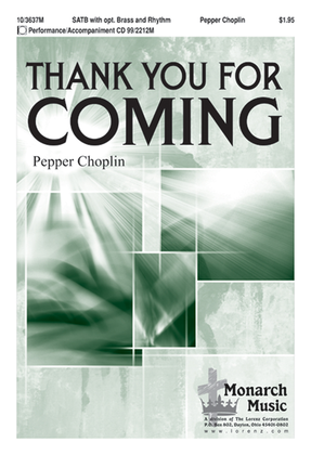 Book cover for Thank You for Coming