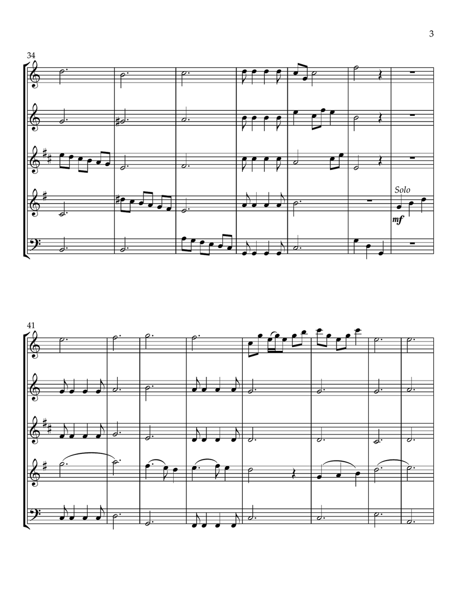 Morning Has Broken Woodwind Quintet scores gallery preview page 3