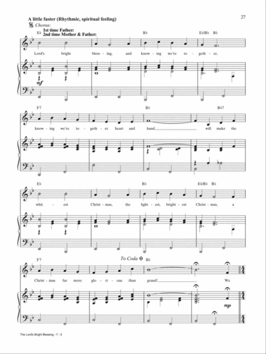 The Lord's Bright Blessing Piano, Vocal, Guitar scores gallery preview page 3