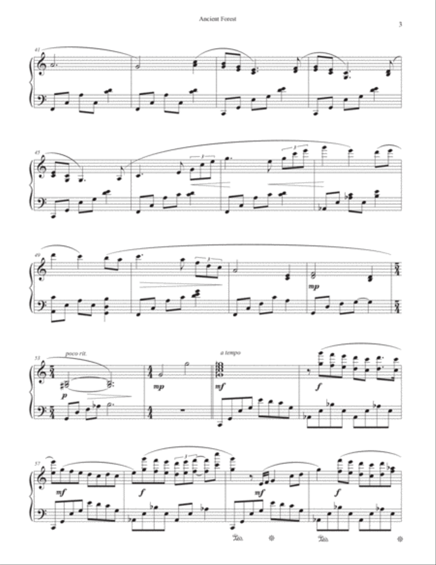 Ancient Forest Piano Solo scores gallery preview page 4