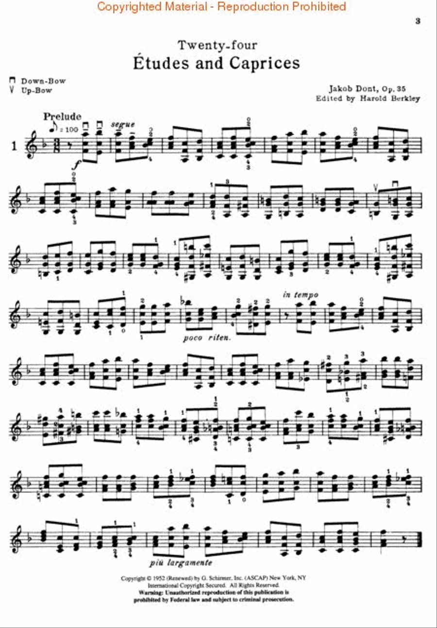 24 Etudes and Caprices, Op. 35 Violin Solo scores gallery preview page 2