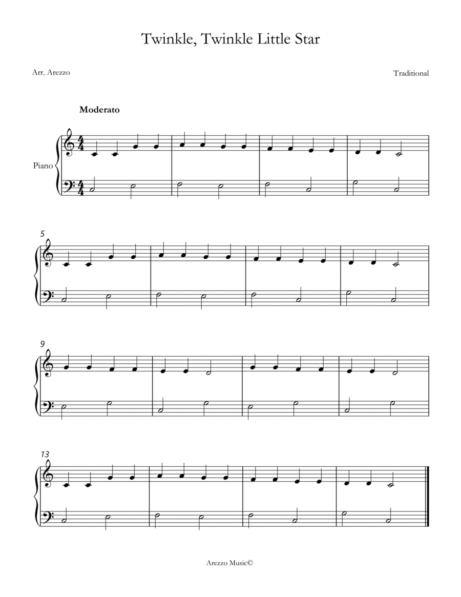 twinkle twinkle little star easy piano sheet music Chamber Music Digital Sheet Music Sheet Music Plus
