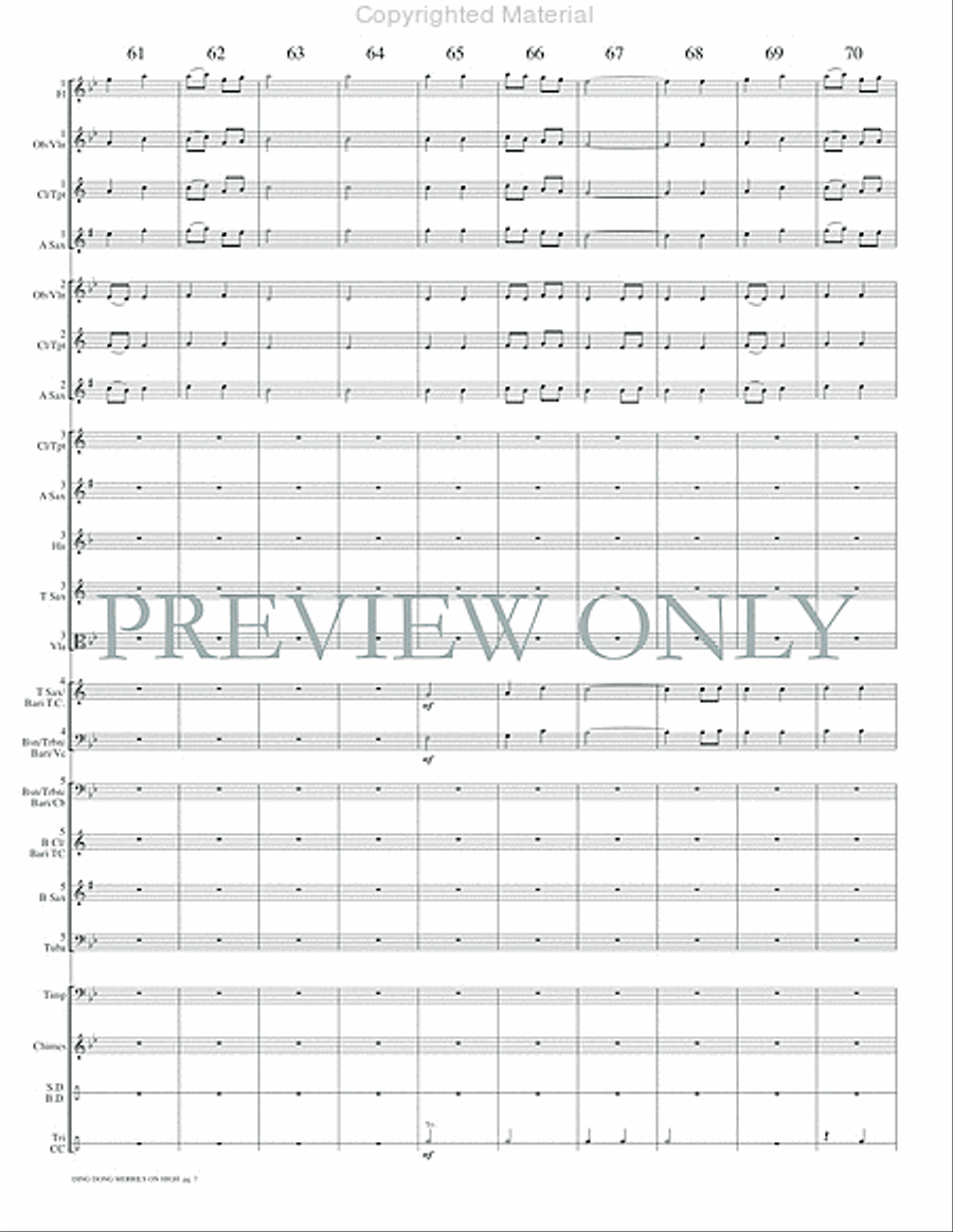 Ding Dong Merrily on High Concert Band scores gallery preview page 10