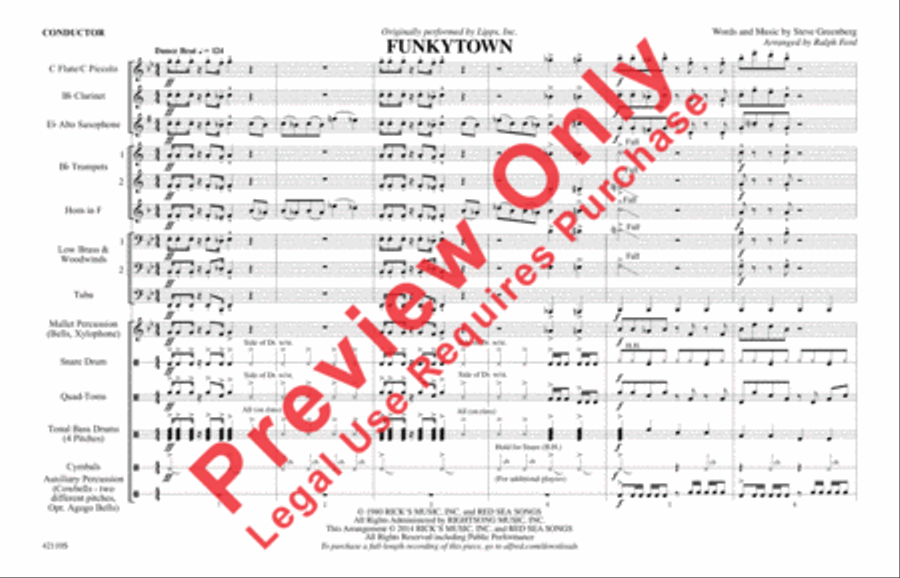 Funkytown Marching Band scores gallery preview page 2
