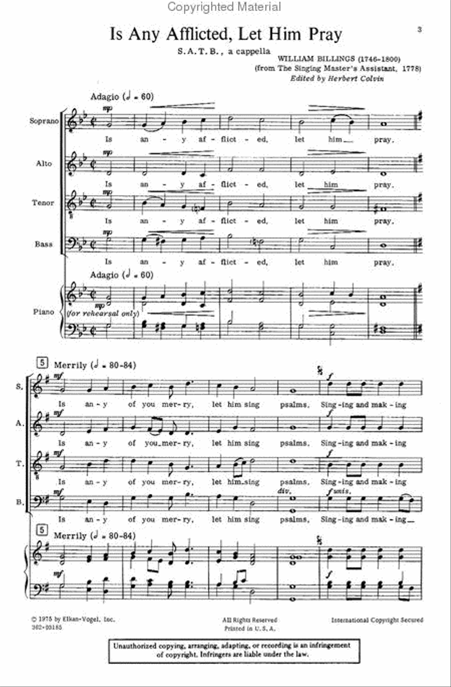 Is Any Afflicted, Let Him Pray 4-Part scores gallery preview page 2
