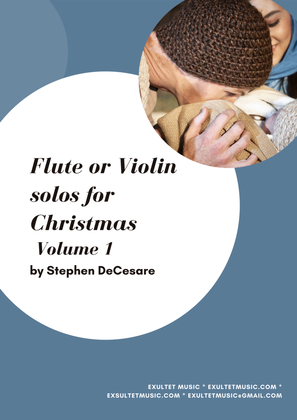 Book cover for Flute or Violin Solos for Christmas (Volume 1)