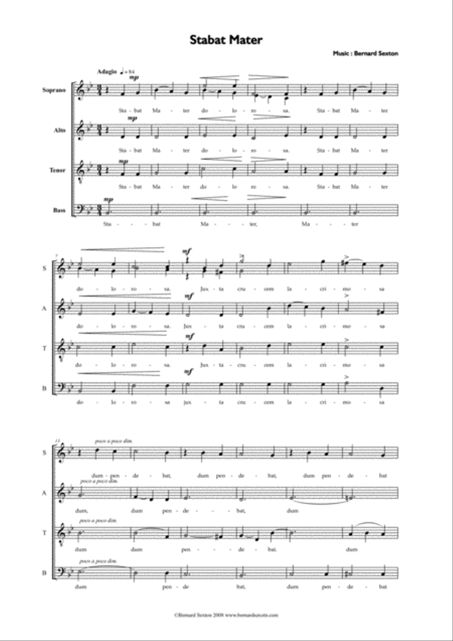 Stabat Mater 4-Part scores gallery preview page 2