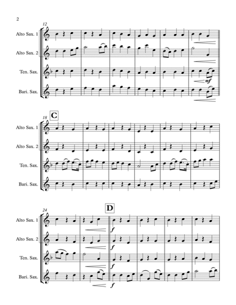Chorale from "Jupiter" - Saxophone Quartet image number null