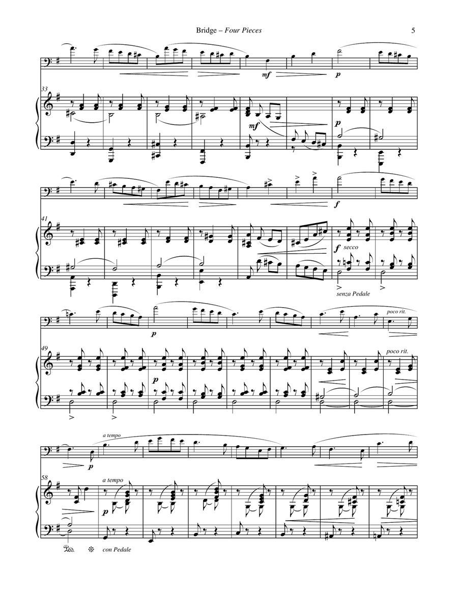 Four Pieces for Euphonium & Piano Euphonium scores gallery preview page 5