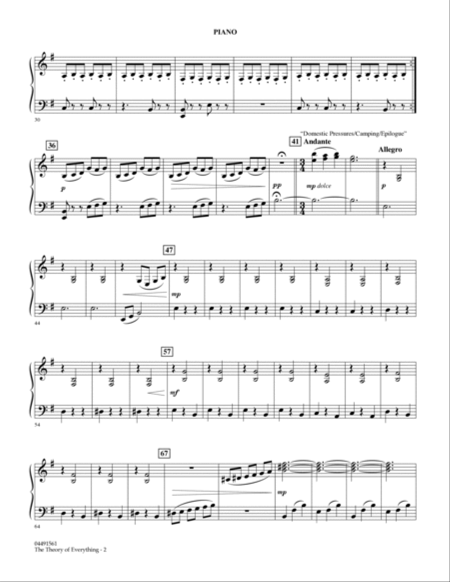 The Theory of Everything - Piano Piano scores gallery preview page 2