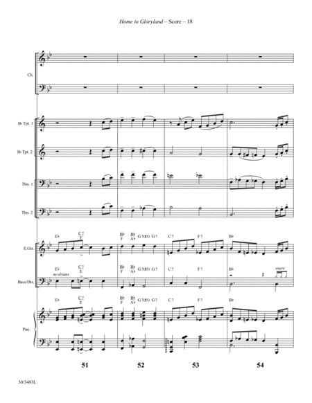Home to Gloryland - Brass and Rhythm Score and Parts