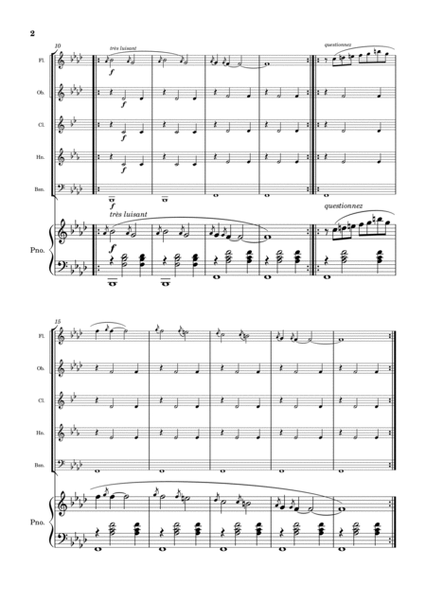 Gnossienne No. 1 – for Woodwind Quintet and Piano image number null