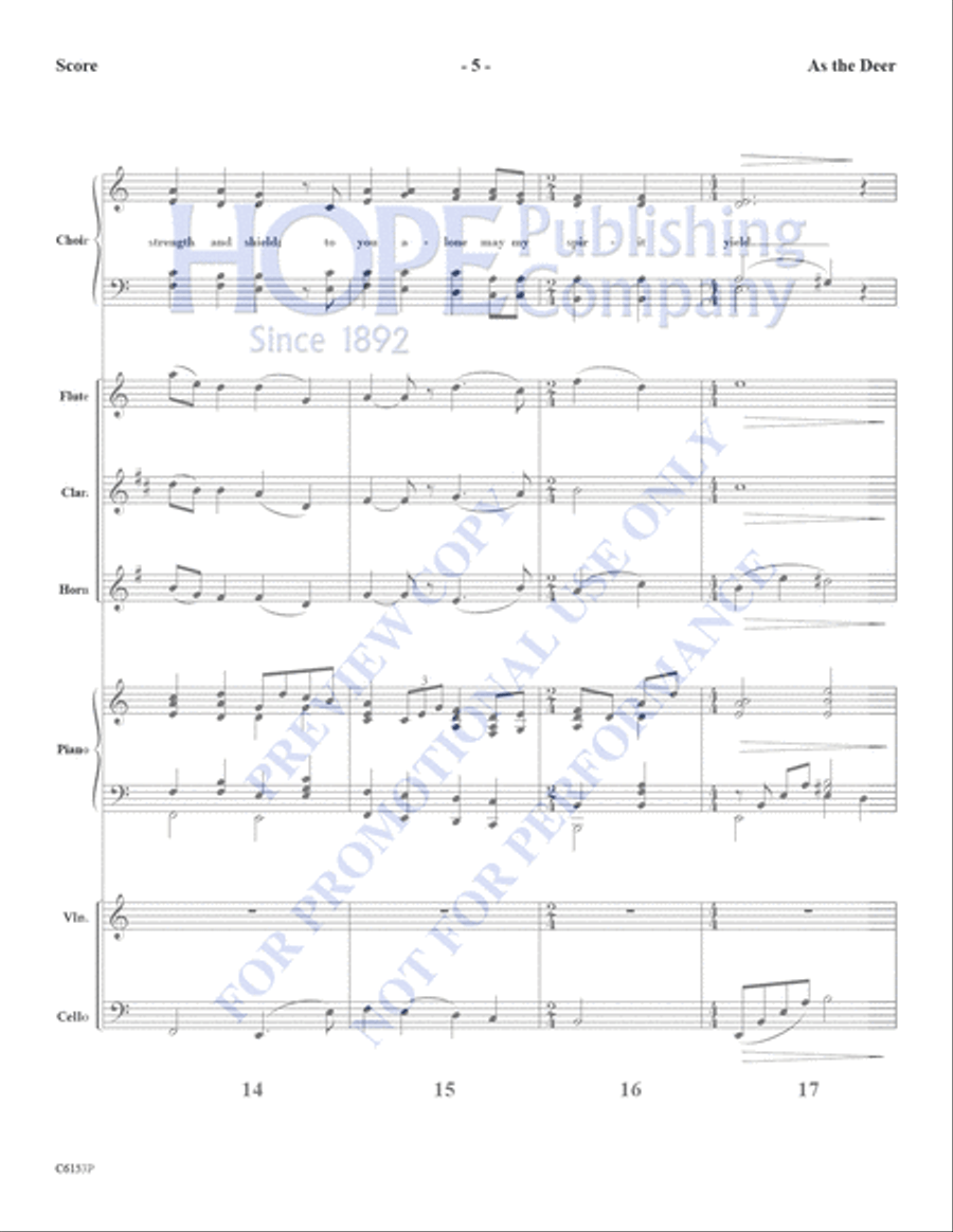 As the Deer As the Deer Choir scores gallery preview page 6