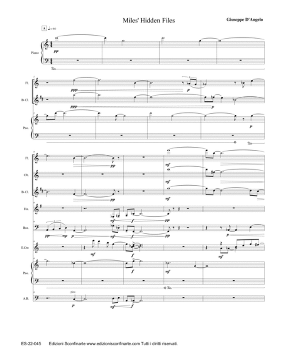 Giuseppe D'Angelo: MILES' HIDDEN FILES (ES-22-042) - Score Only