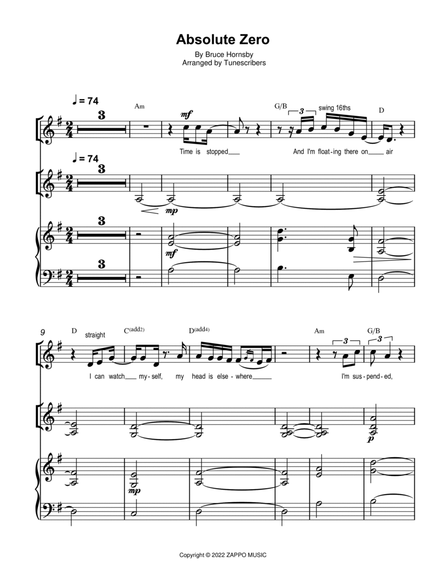 Absolute Zero Voice scores gallery preview page 1