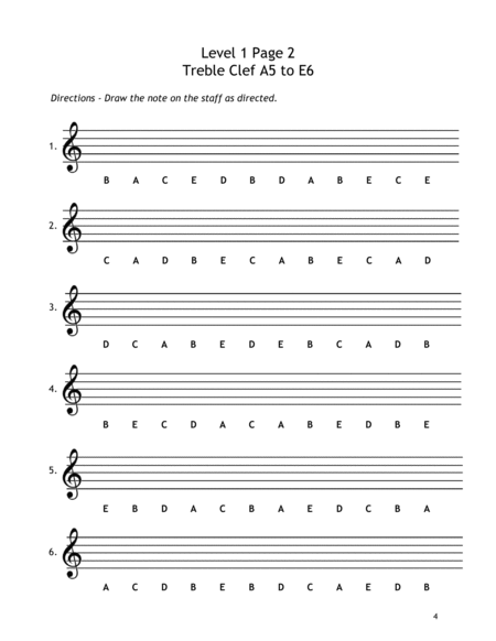 Note Reading Workbook 2 - Ledger Lines and Intervals