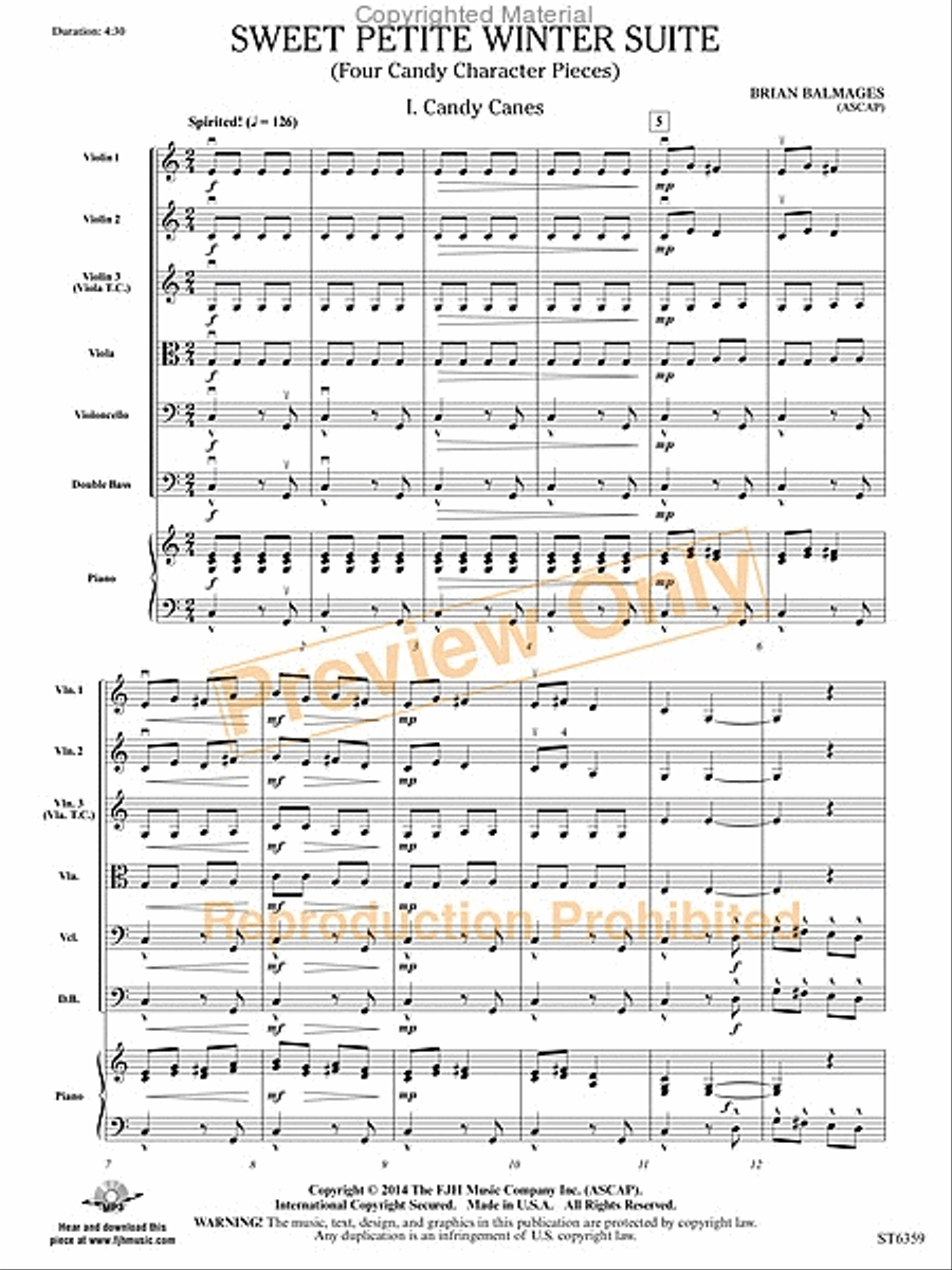 Sweet Petite Winter Suite String Orchestra scores gallery preview page 20