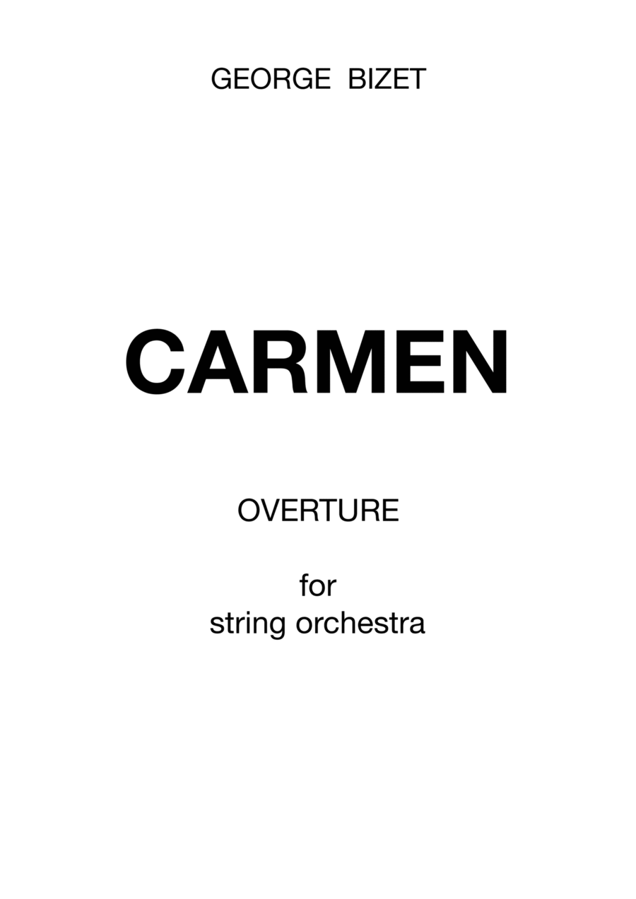 Carmen Carmen String Orchestra scores gallery preview page 1