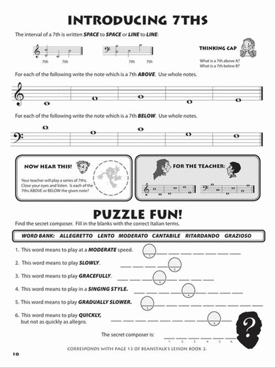 Beanstalk's Basics for Piano Piano Method scores gallery preview page 5