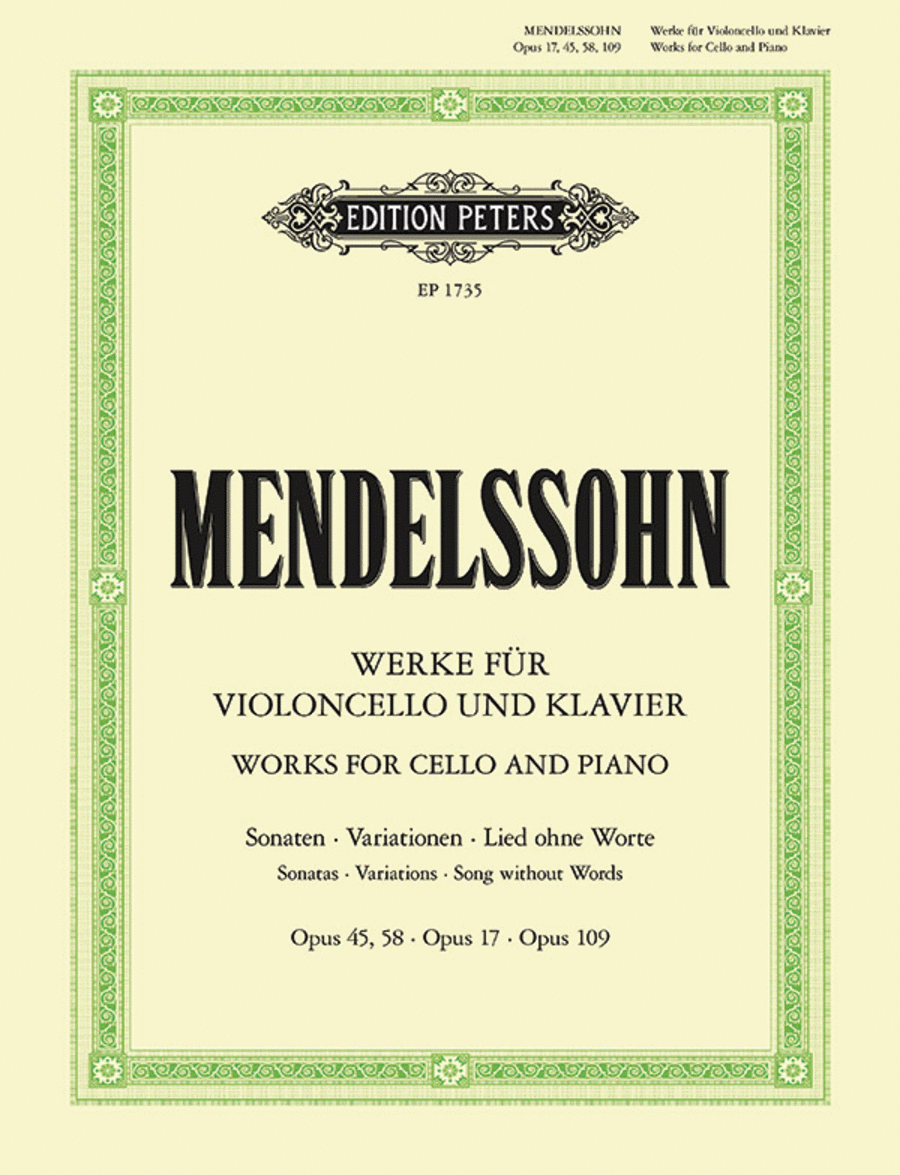 Werke fur Violoncello und Klavier - Complete Piano Accompaniment scores gallery preview page 1