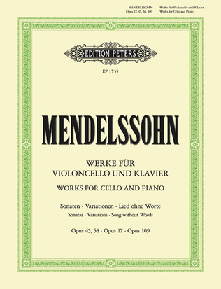 Book cover for Werke fur Violoncello und Klavier - Complete