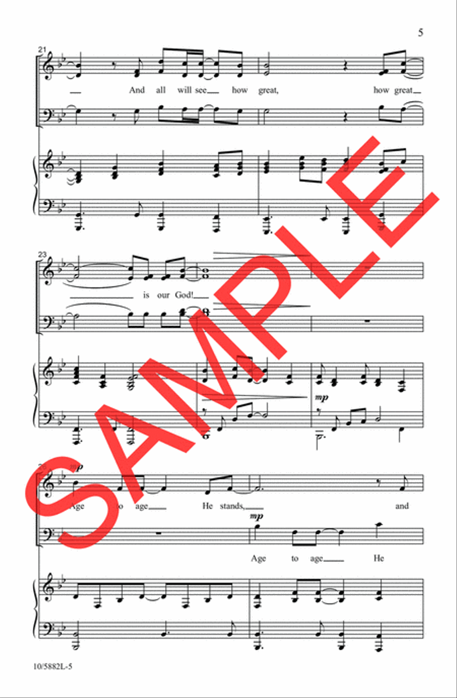 How Great Is Our God Choir scores gallery preview page 5