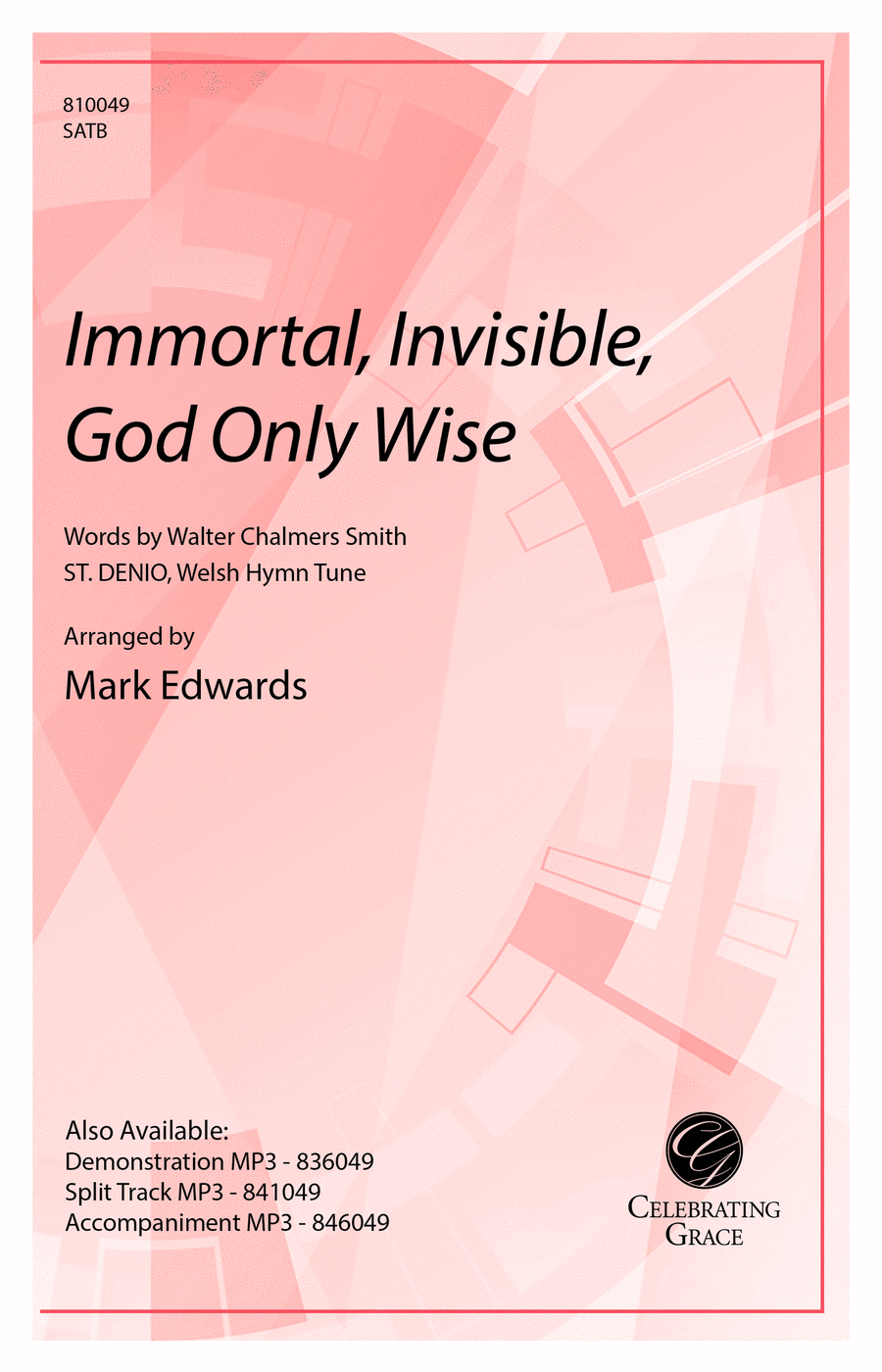 Immortal, Invisible, God Only Wise 4-Part scores gallery preview page 1