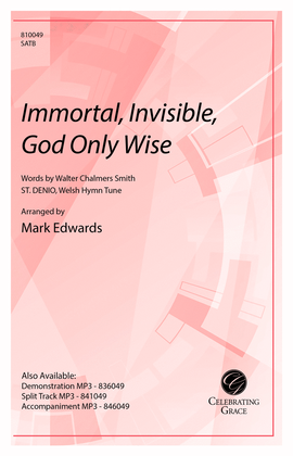 Book cover for Immortal, Invisible, God Only Wise