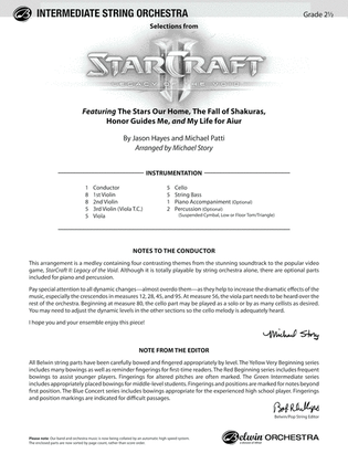 Book cover for StarCraft II: Legacy of the Void, Selections from: Score