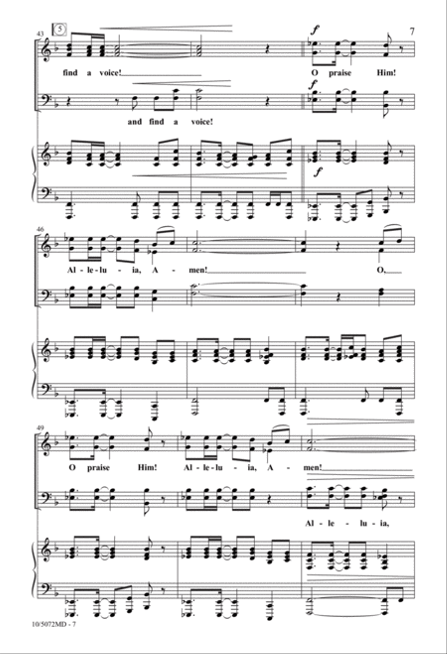 All Creatures Praise Him 4-Part scores gallery preview page 7