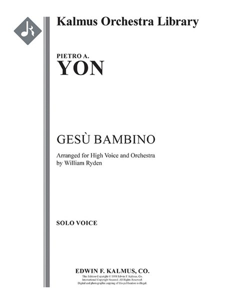 Gesu Bambino (orchestration for high voice, F)