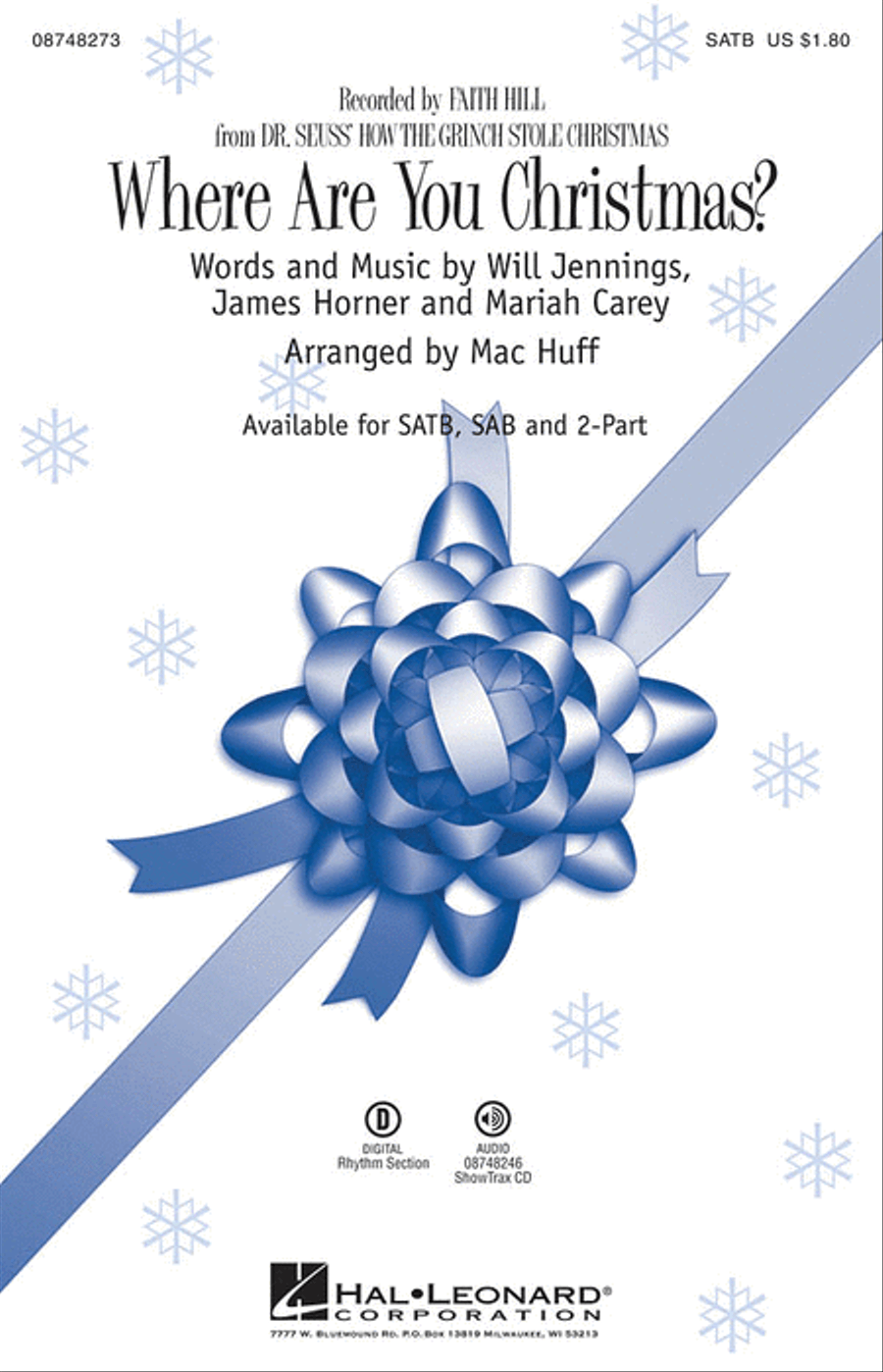 Where Are You Christmas? 4-Part scores gallery preview page 1