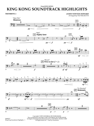 King Kong (Soundtrack Highlights) (arr. Ted Ricketts) - Trombone 2
