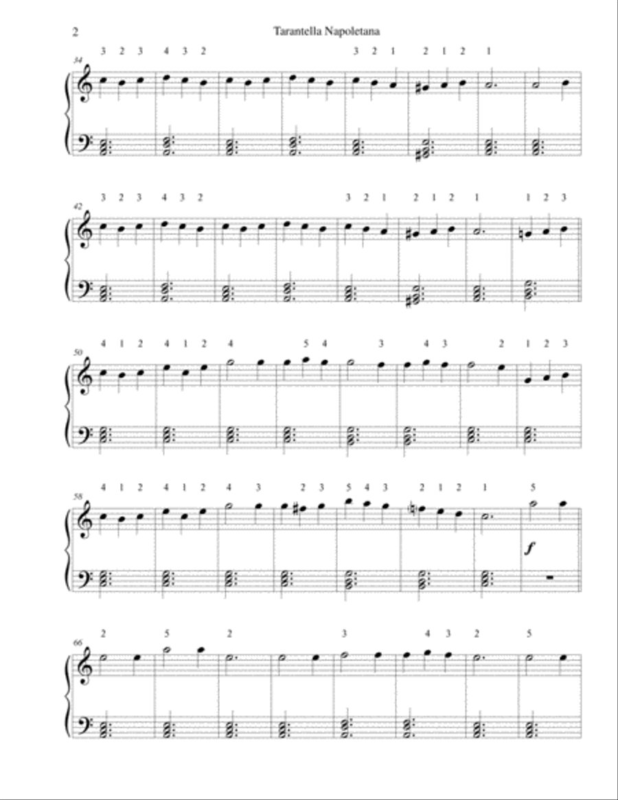 Tarantella Napoletana - for easy piano Easy Piano scores gallery preview page 2